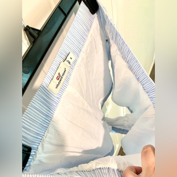 Vineyard Vines Sea Spray Blue Stripe Pull On Shorts Womens Sz Small Embroidered - Picture 5 of 10